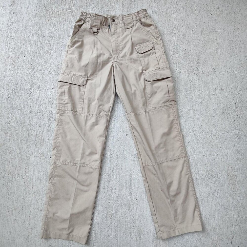 'Proper' tan water-resistant gorpcore double knee cargo hiking pants men's 32